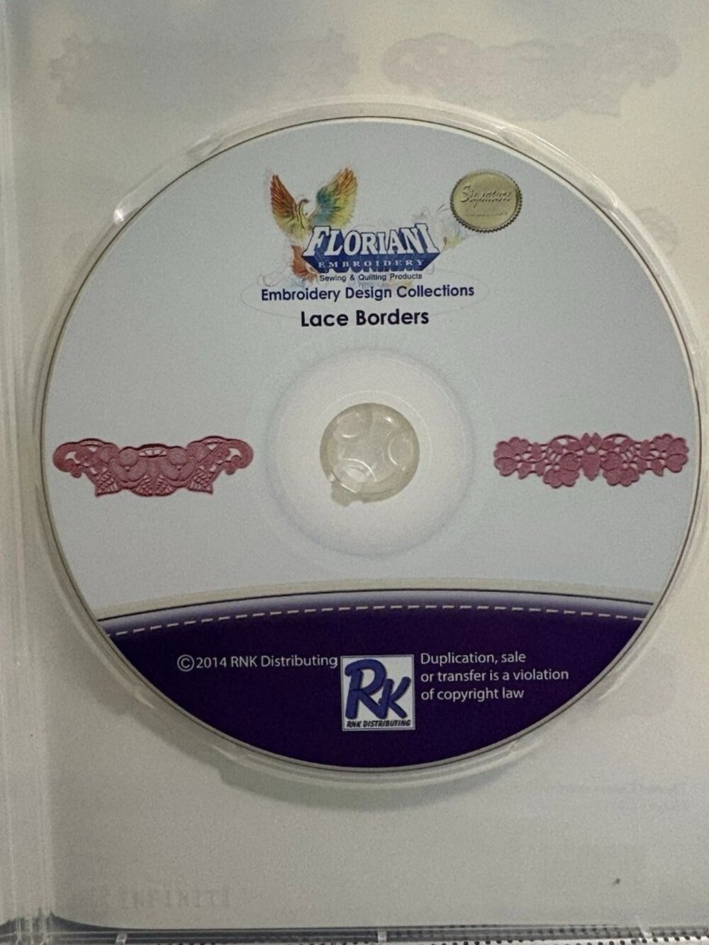 Floriani Embroidery Designs CD Design Collection Lace Borders 2014 - Picture 3 of 3